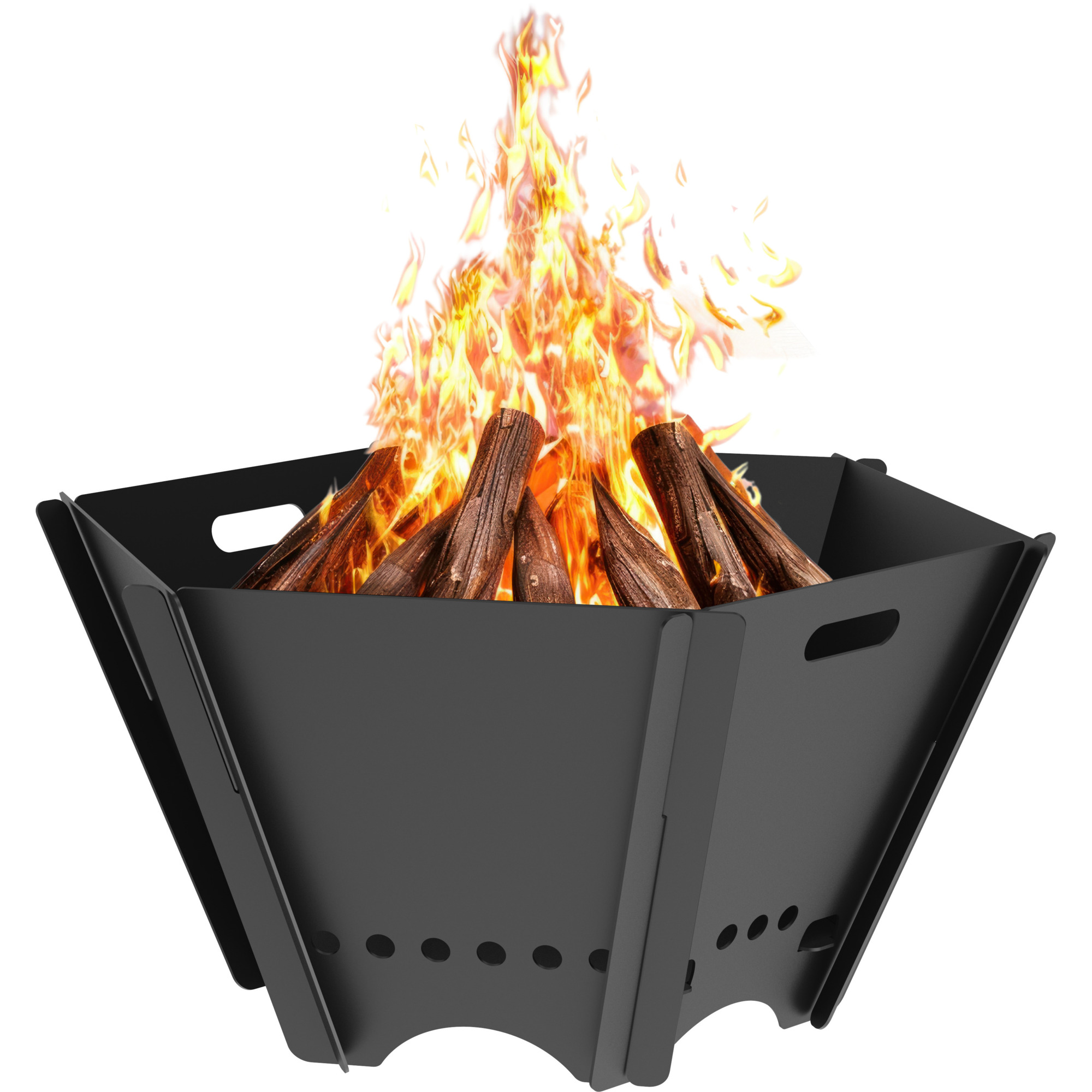 Tarter Small Portable Steel Fire Pit — 19in., High-Temperature Powder Coat, Model# FPP19BL